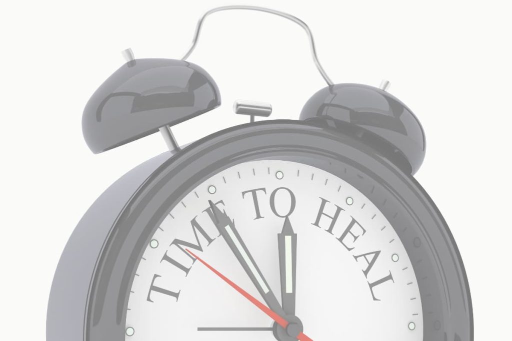 Alarm clock face reading "Time to Heal" symbolizing the moment to begin emotional healing and inner work